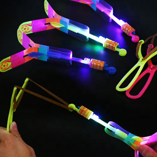 Wholesale Led Slingshot Helicopter Toy Light Up Flying Arrow Toys For