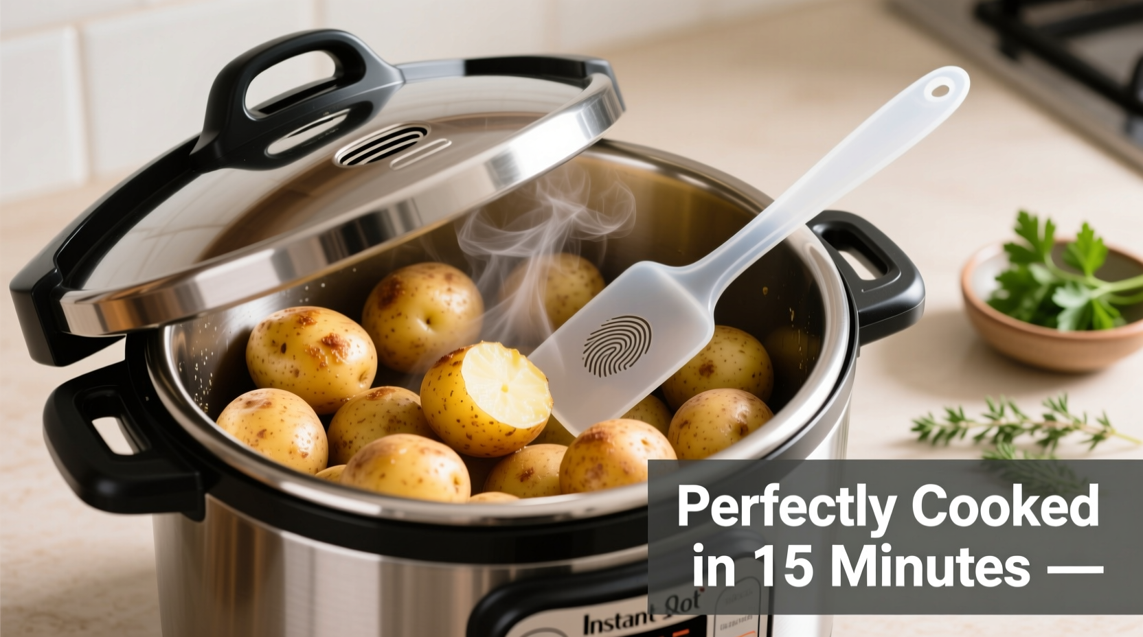 Perfectly cooked baby potatoes in Instant Pot