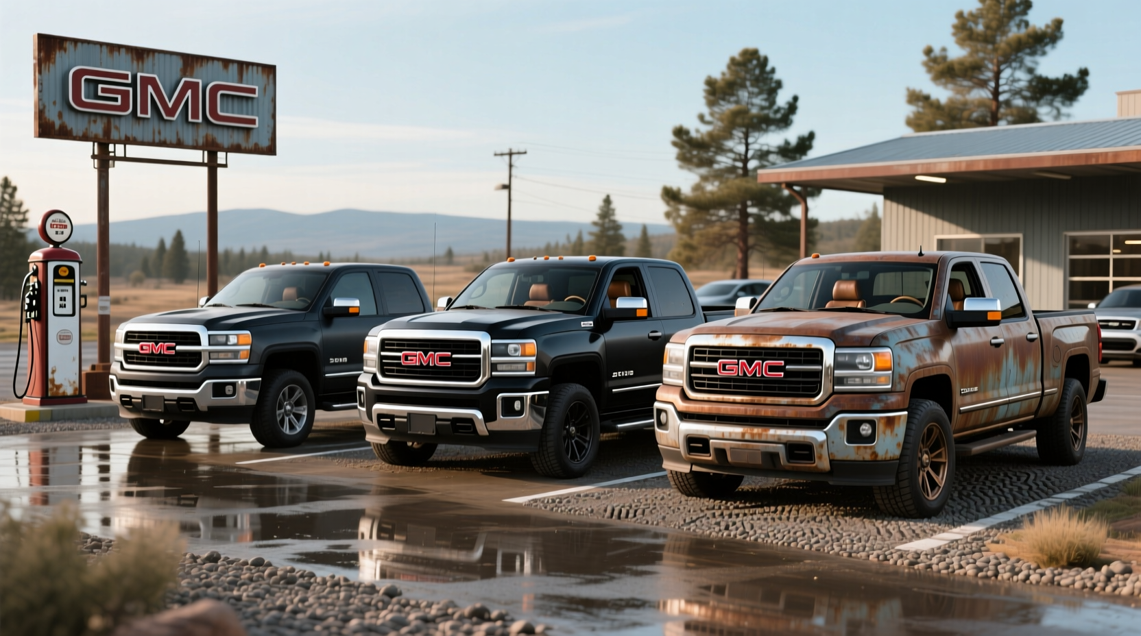 Used GMC 3500 pickup trucks for sale in rural setting