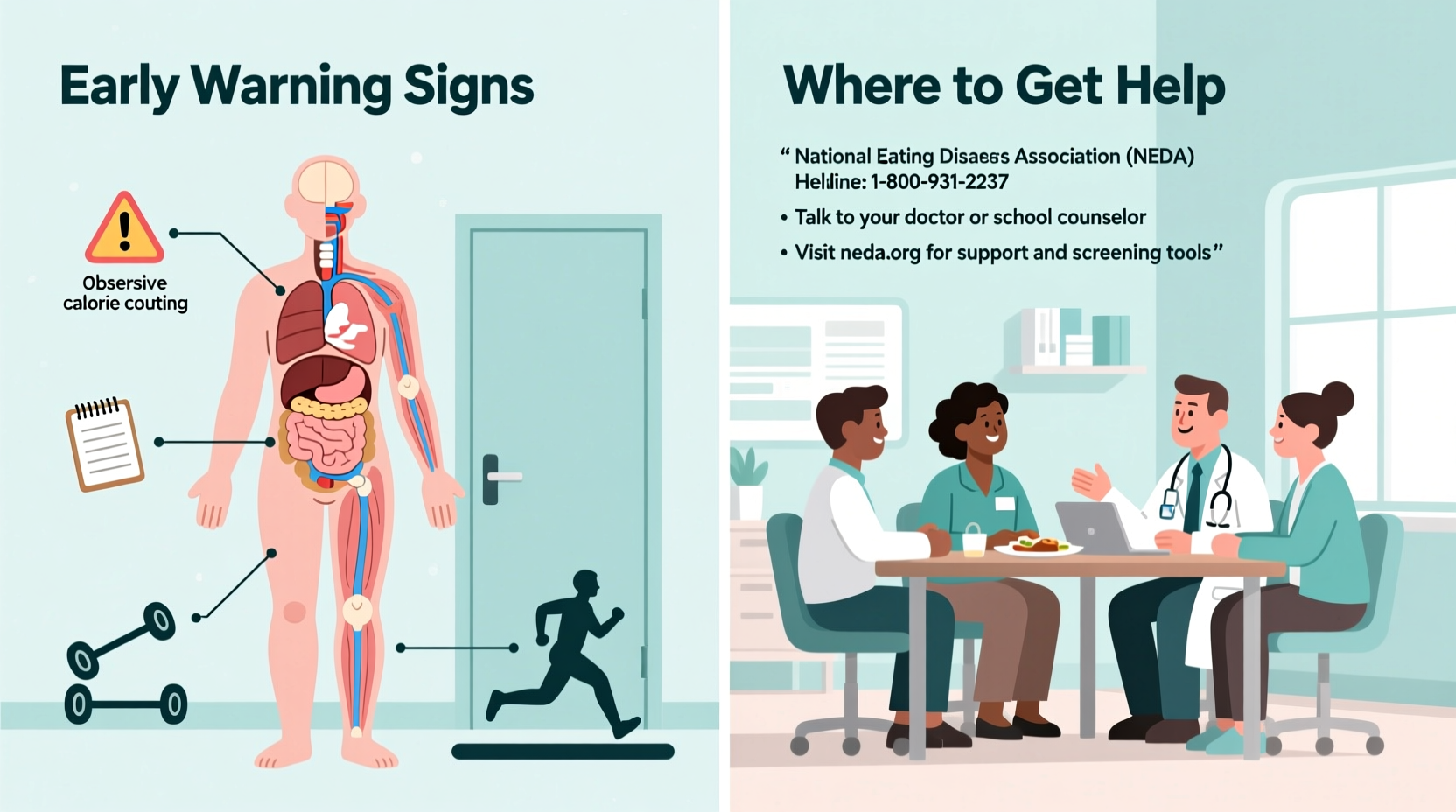 how to recognize the early warning signs of an eating disorder and where to get help
