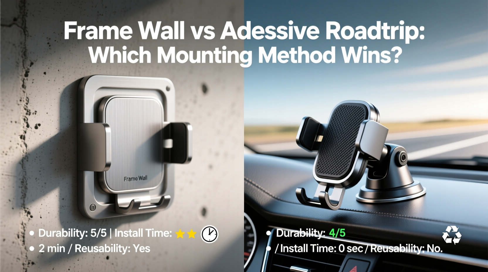 frame wall vs adhesive roadtrip