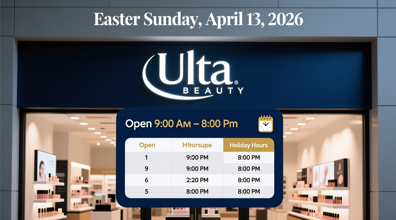 Ulta store hours on Easter