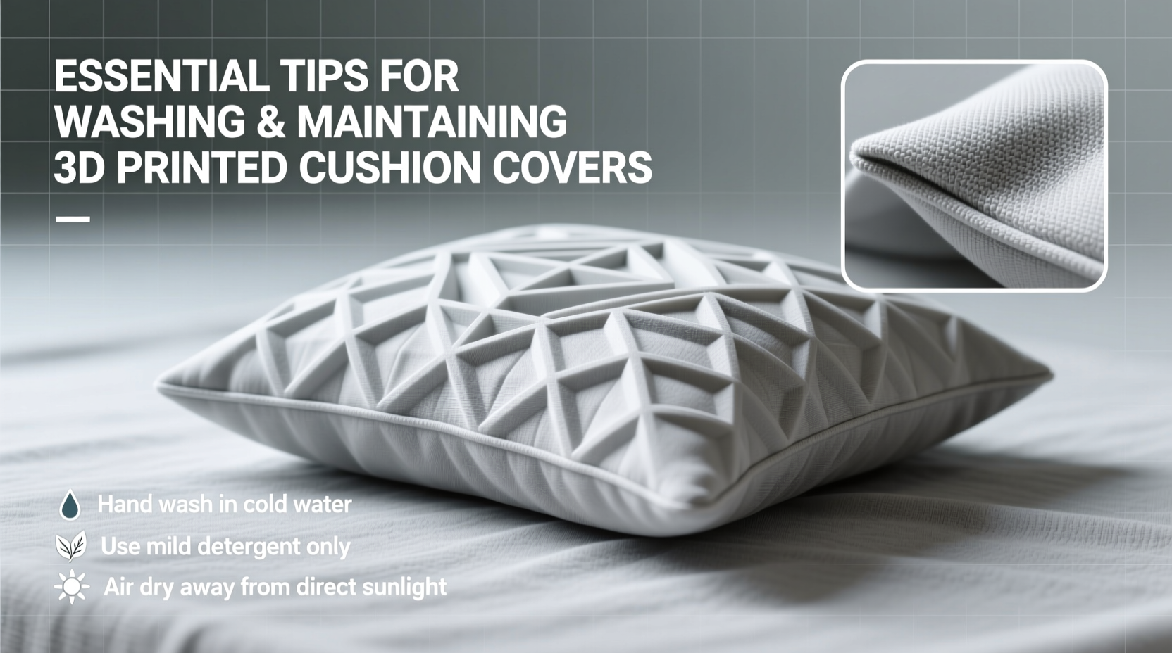 essential tips for washing and maintaining 3d printed cushion covers to preserve quality and durability