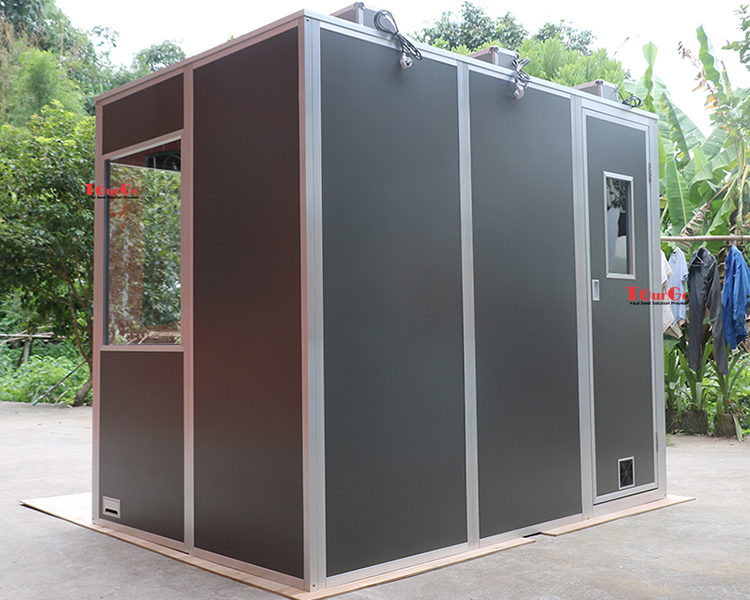 TourGo Dark Gray 3 - Person Soundprooof light-Weight Mobile Interpreter Booths