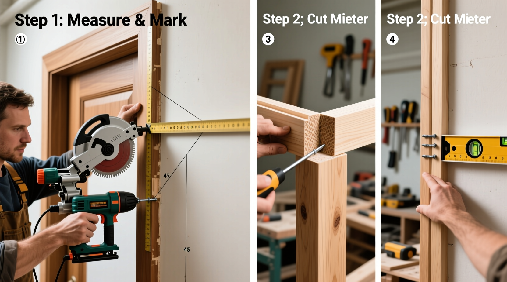 step by step guide to installing door trim for a professional finish