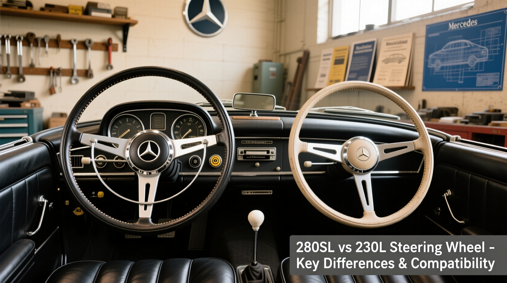 280sl vs 230sl steering wheel