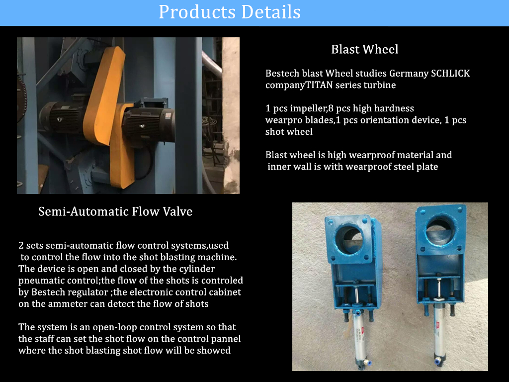 Q37 Spinner Single Or Double Hanger Hook Cleaning Type Equipment Shot Blaster Abrator Shot Blasting Machine