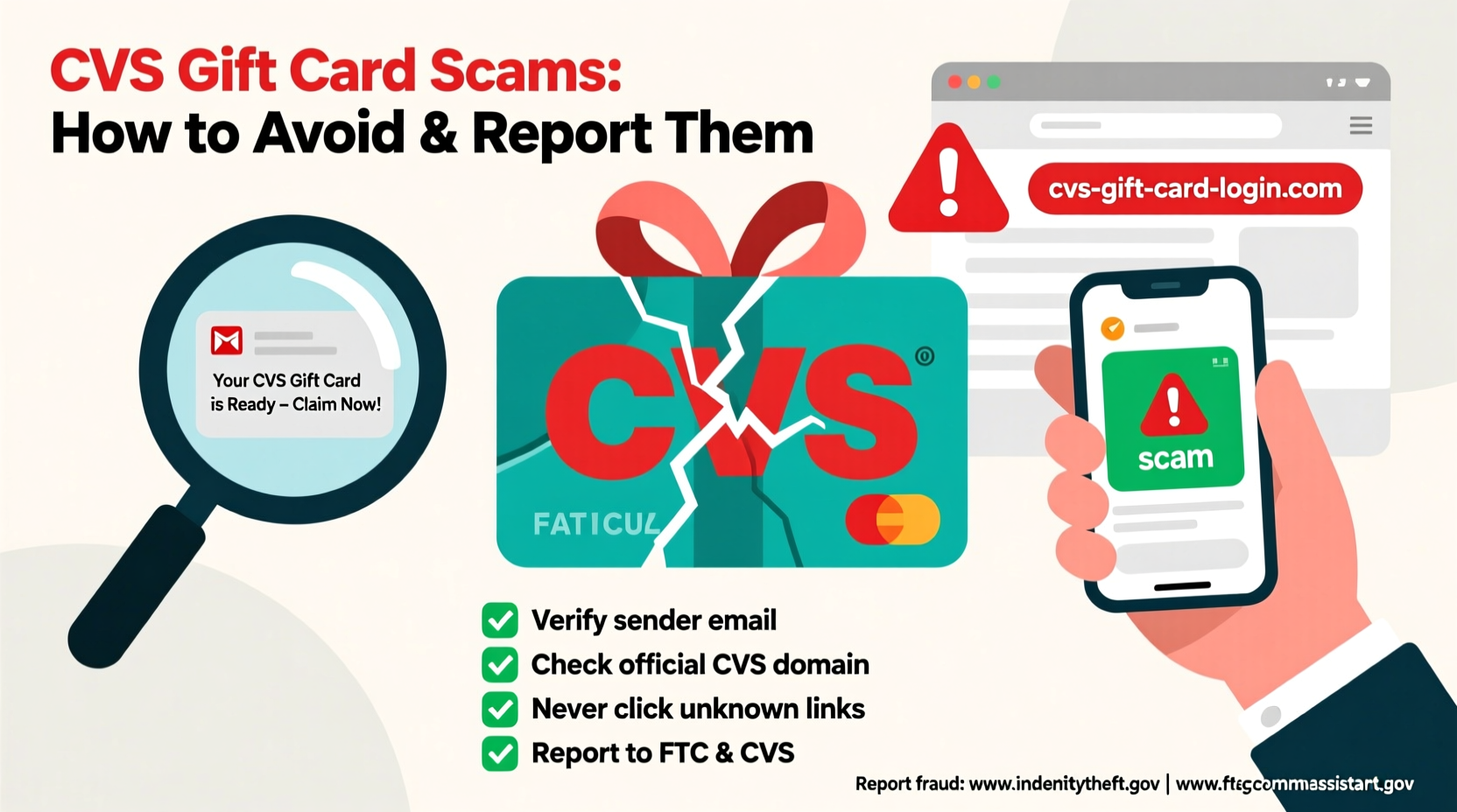 cvs gift card scams how to avoid and report them