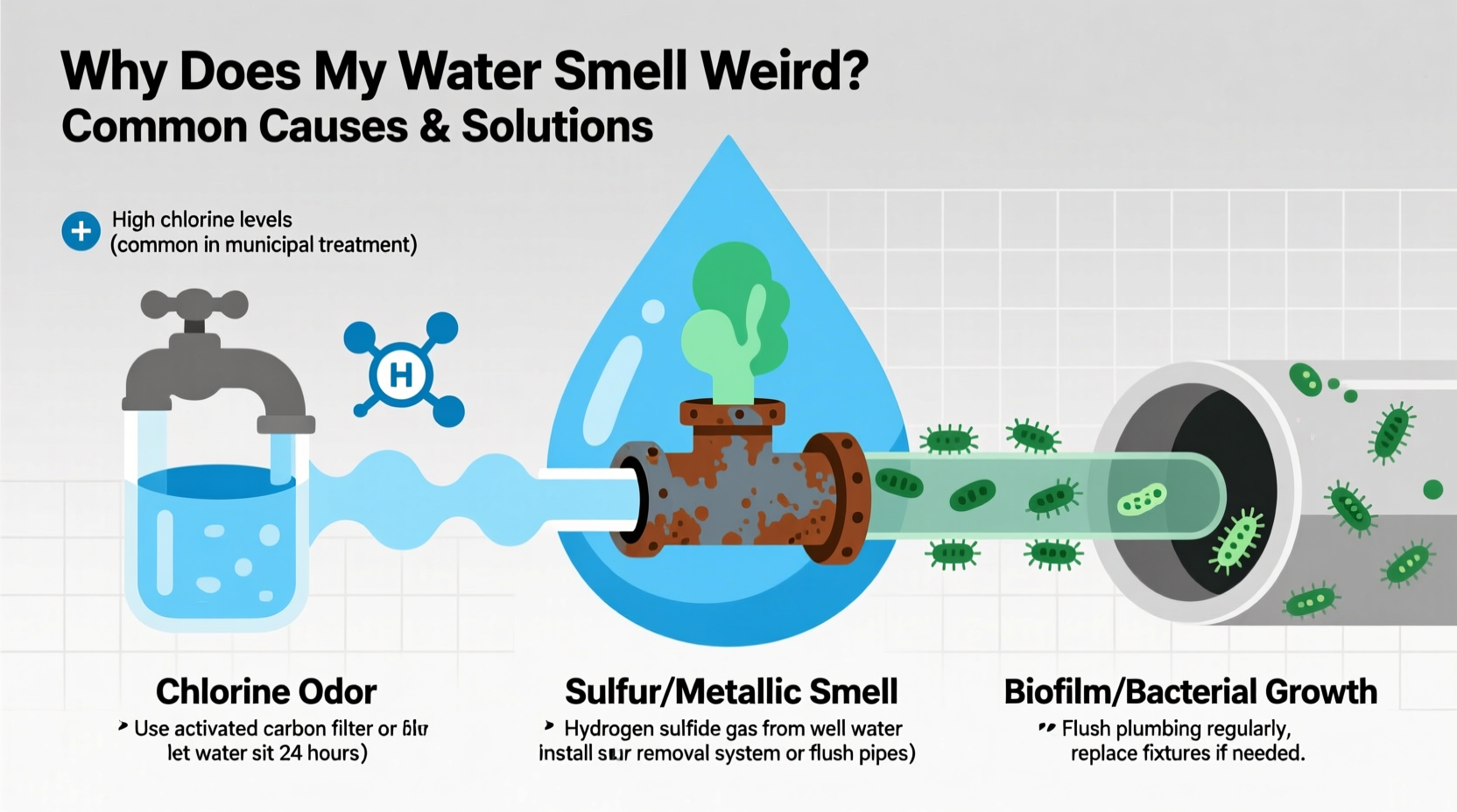 why does my water smell weird common causes solutions