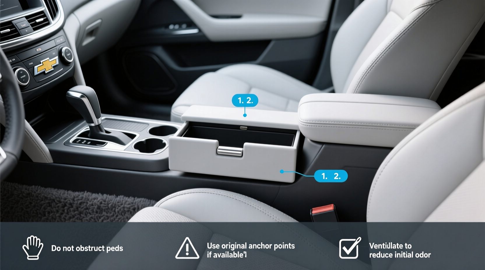 2012 equinox parts interior armrest console central storage box