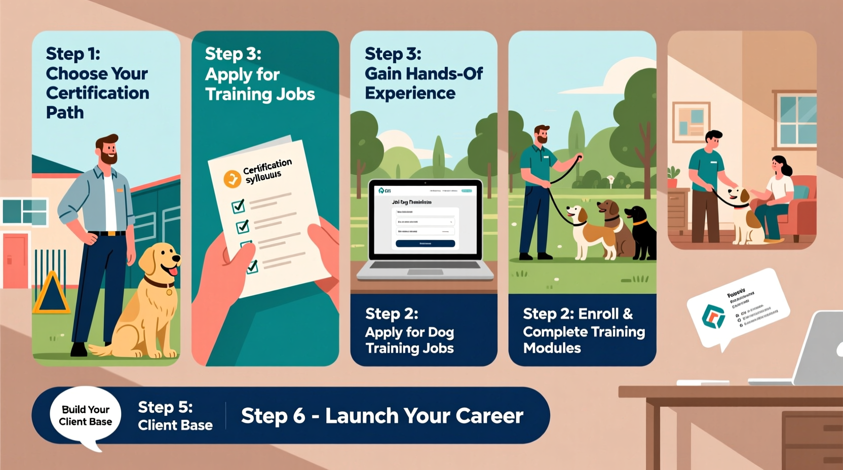 a step by step guide to earning your dog training certification and launching a career