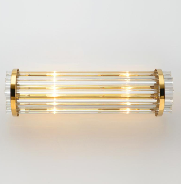 Modern creative gold color crystal wall lamp for living room villa hotel department