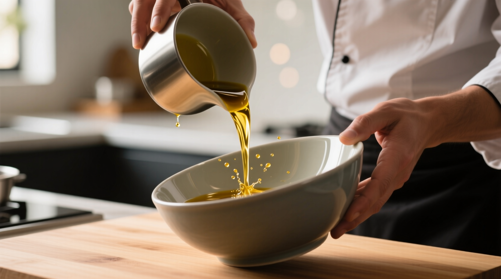 prevent messy drips with the rolling bowl maneuver