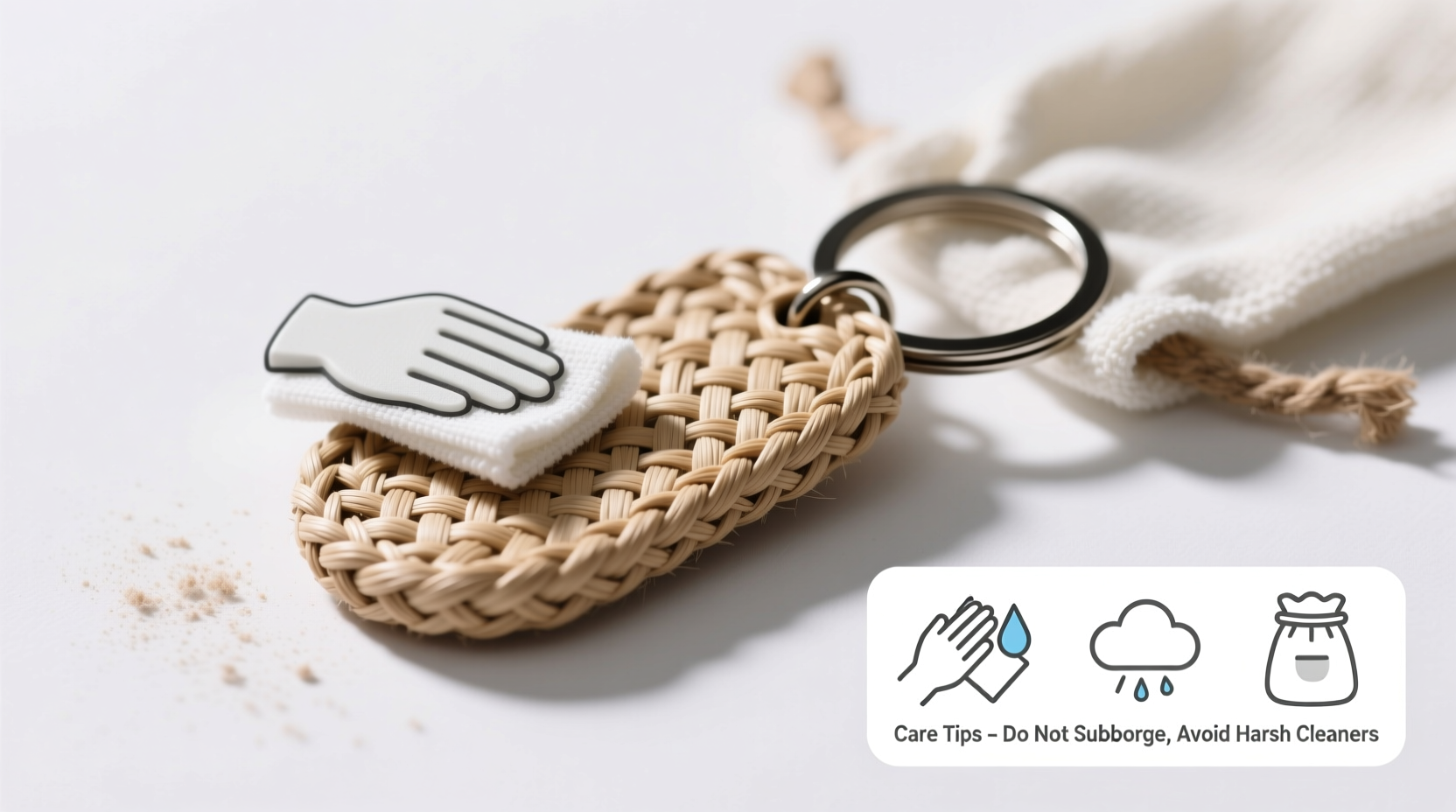 step by step guide to safely clean and maintain your woven milk cap keychain