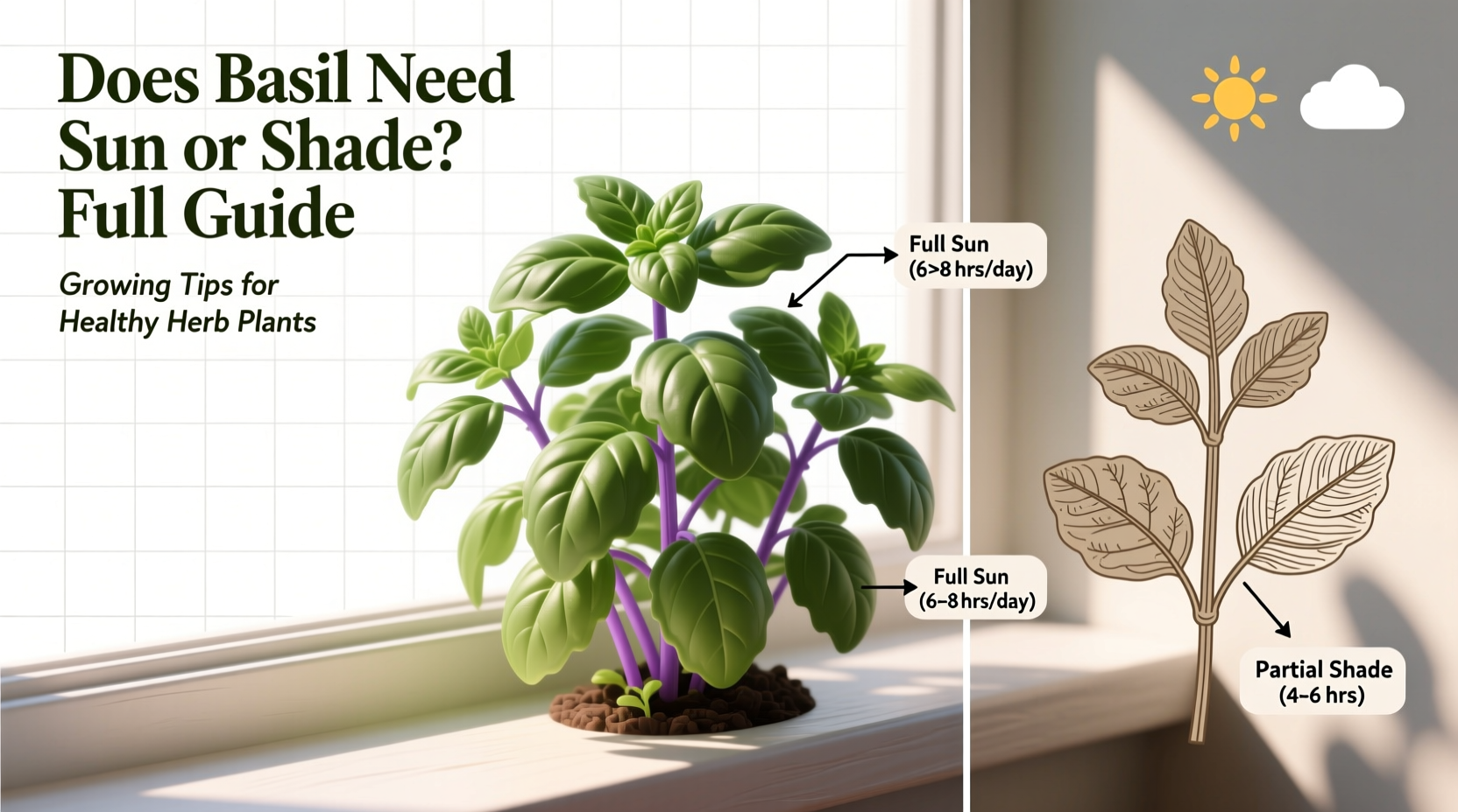 does basil need sun or shade