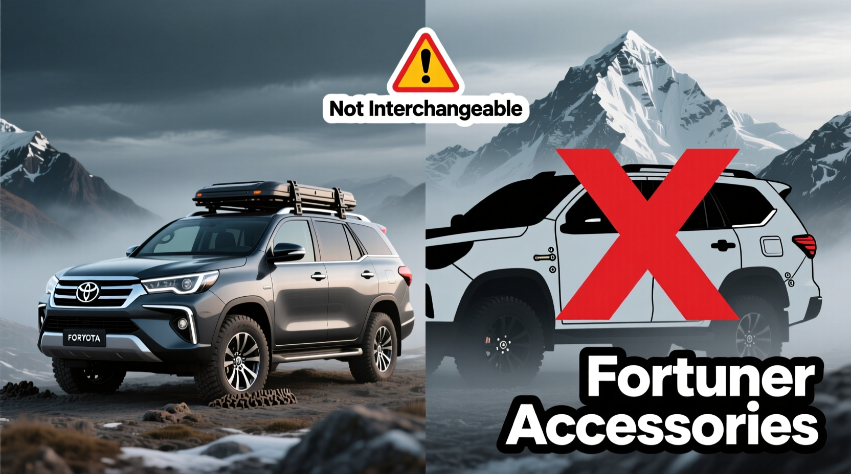 Everest vs Fortuner Accessories: Not Interchangeable