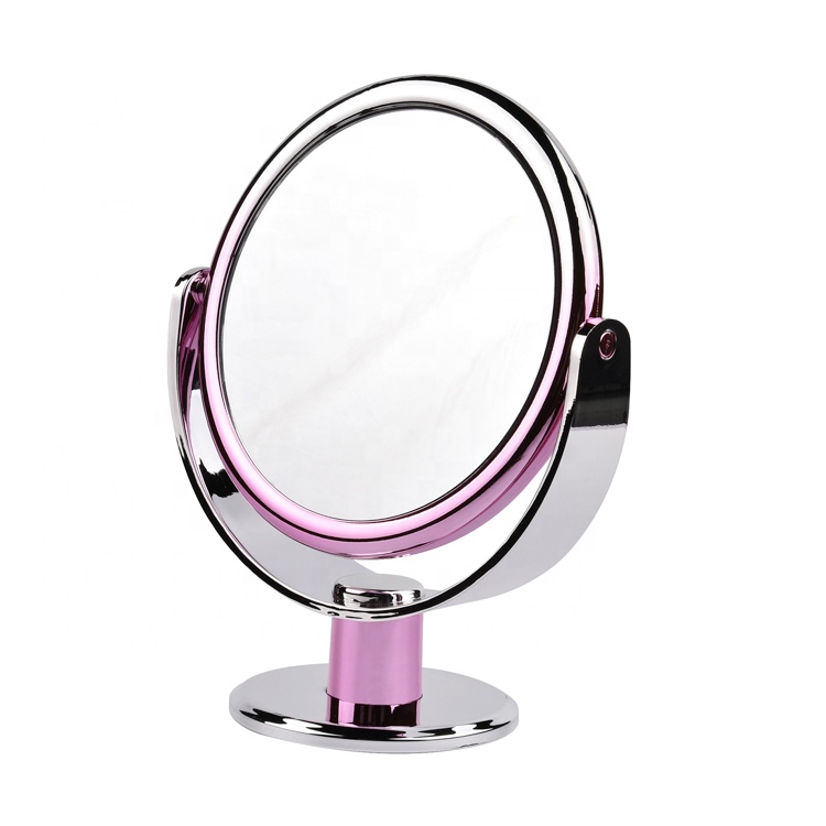 23.5*18.5*10.5cm custom fancy plastic round frame desktop makeup mirror