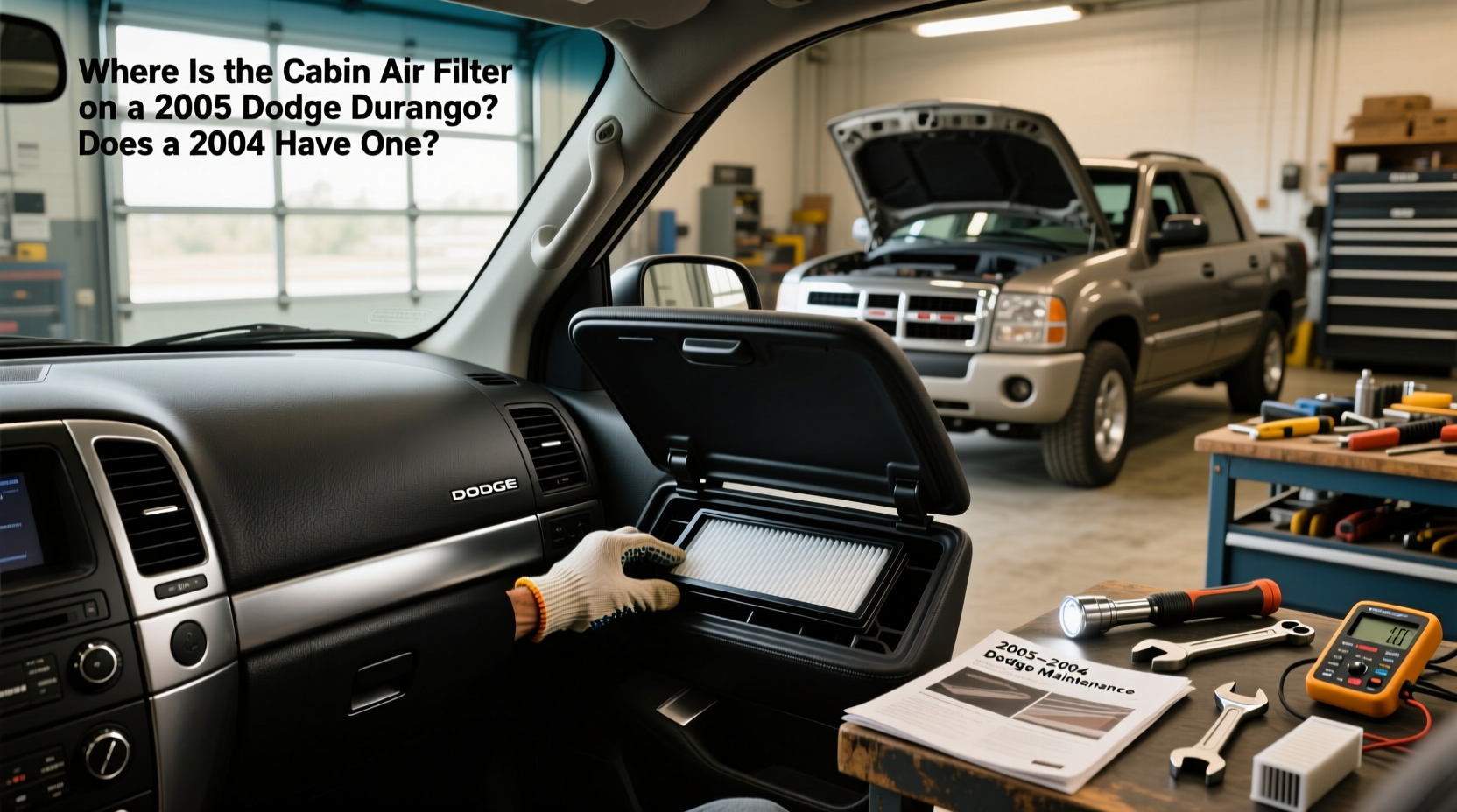 2005 durango cabin air filter location 2004 model check