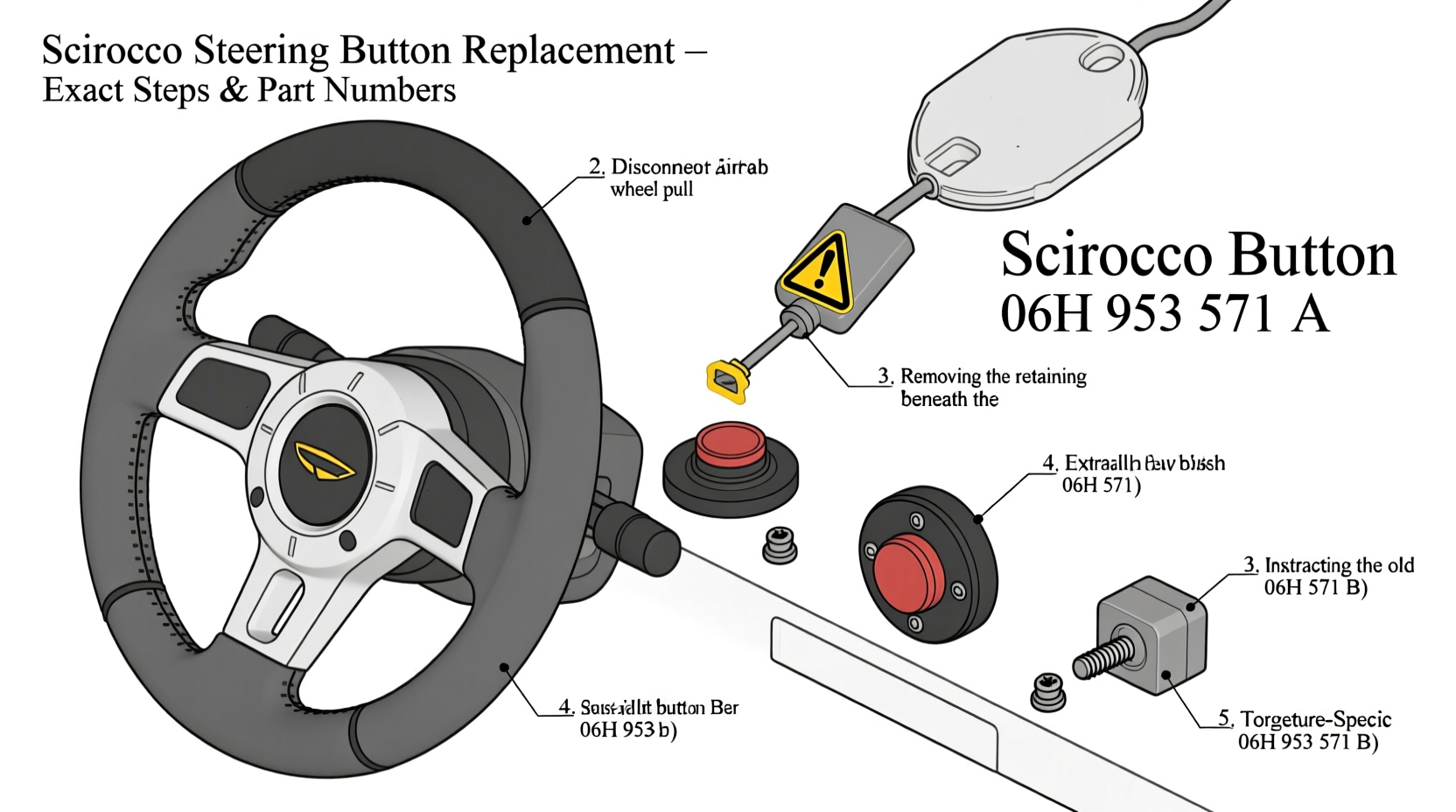 scirocco steering button replacement