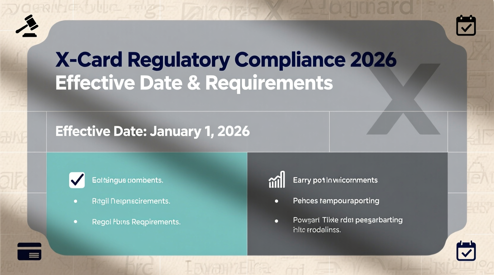 x card regulatory compliance 2026