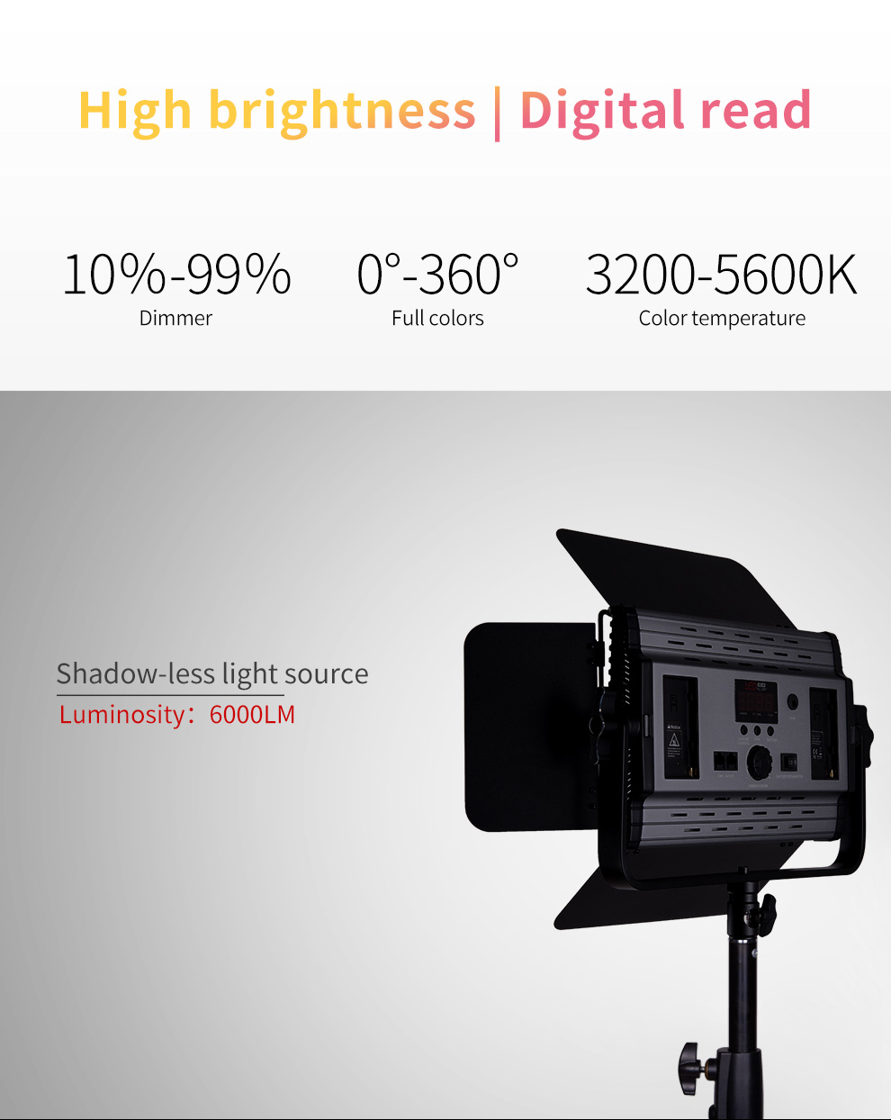 Tolifo Best Selling 60W 360 Colors DMX Youtuber RGB led Video Light For Film Shooting With 2.4G Remote Control