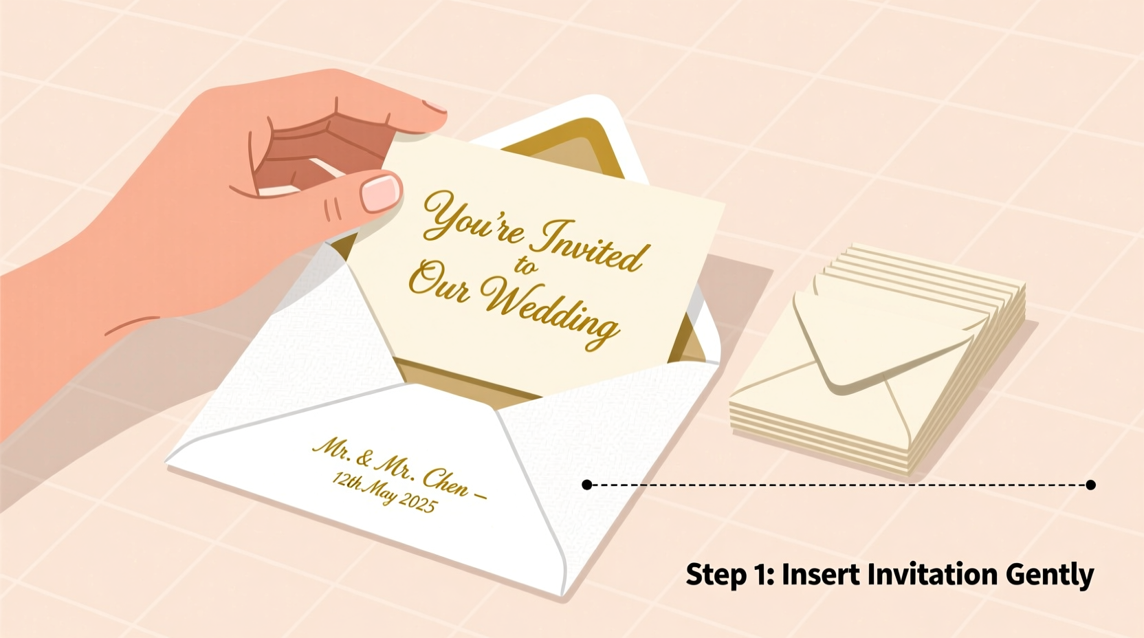 how to stuff wedding invitations