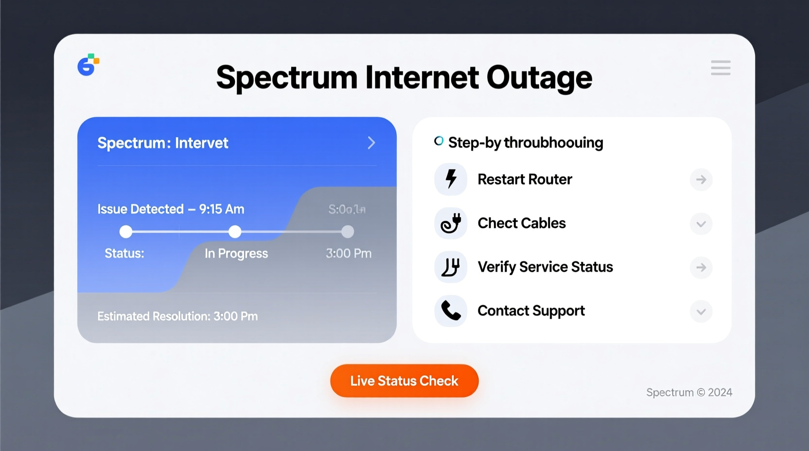 spectrum internet not working today troubleshooting outage info