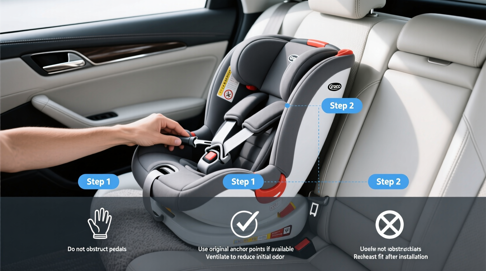 graco car seat install front facing