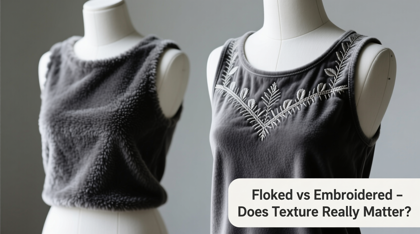 flocked vs embroidered tops does the texture really matter