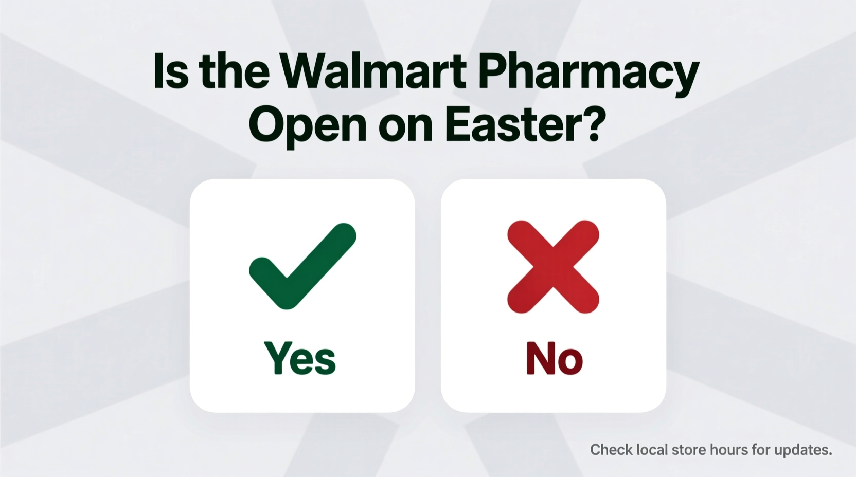 is the walmart pharmacy open on easter