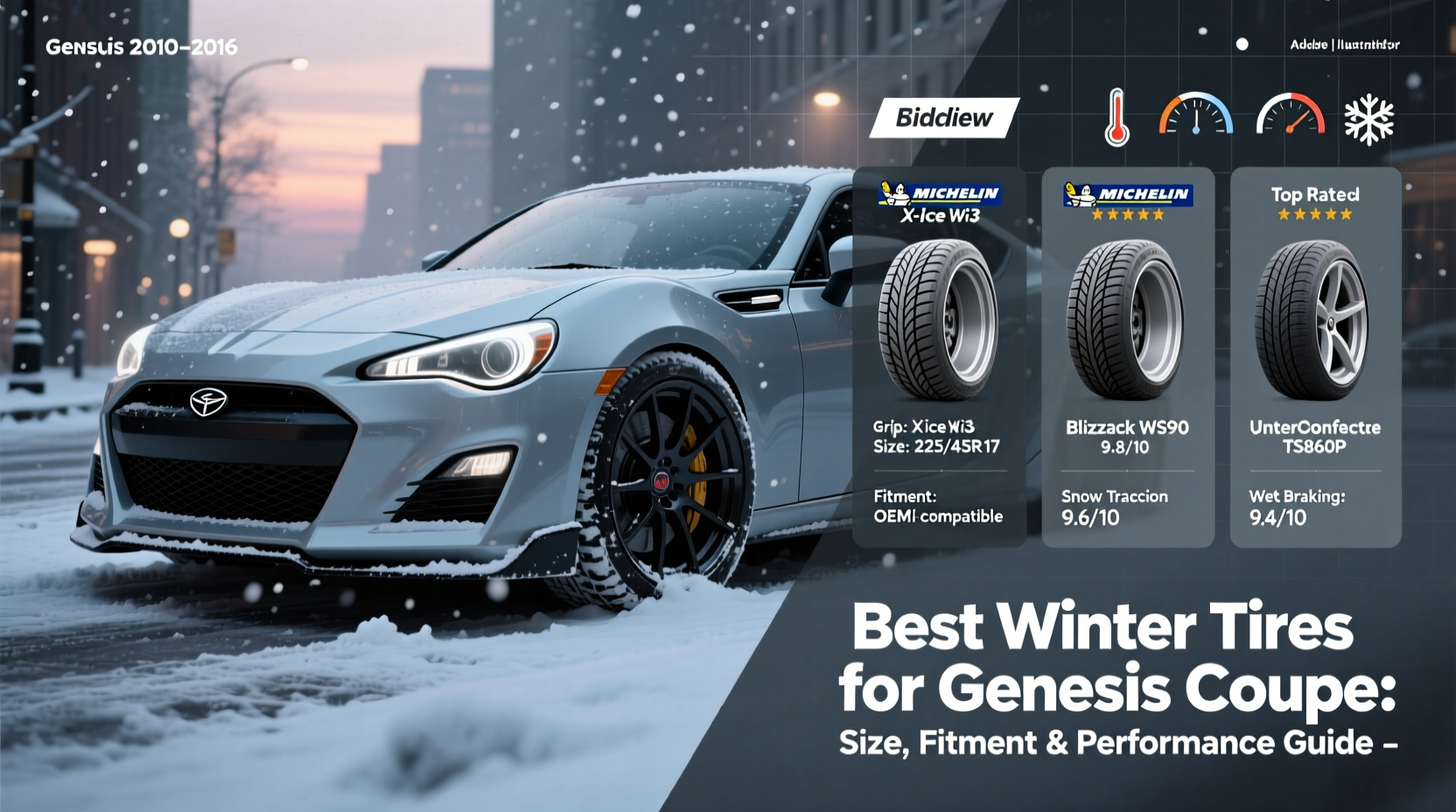 genesis coupe winter tires