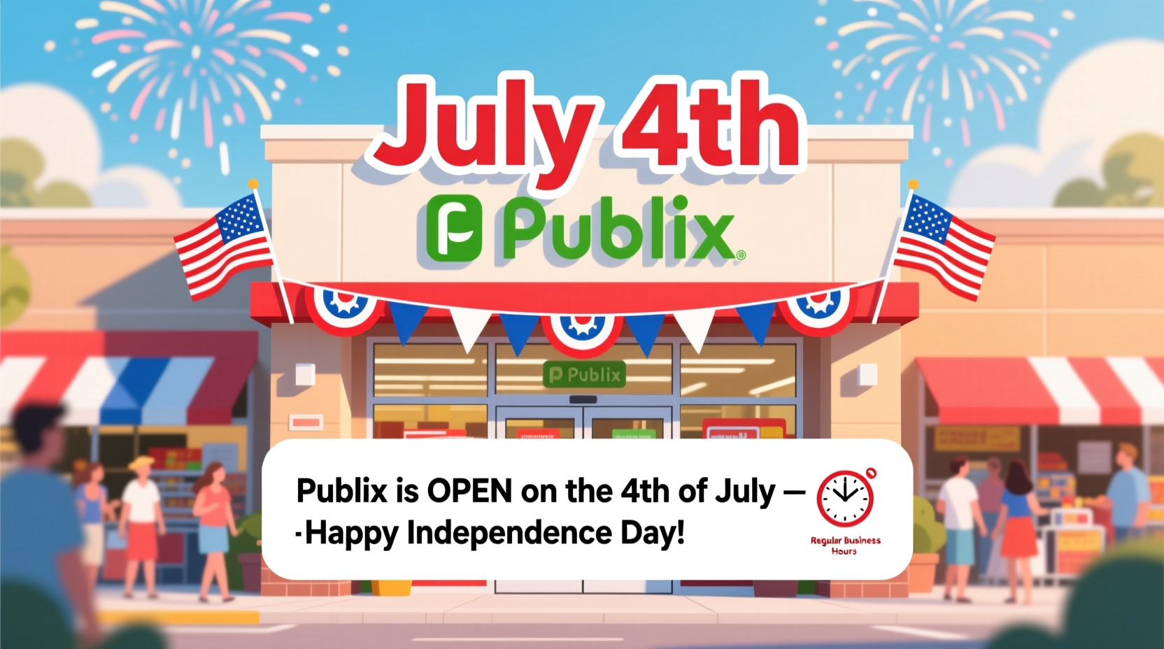 is publix open on the 4th