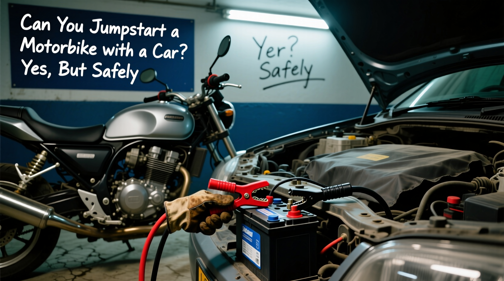 can you jumpstart a motorbike with a car
