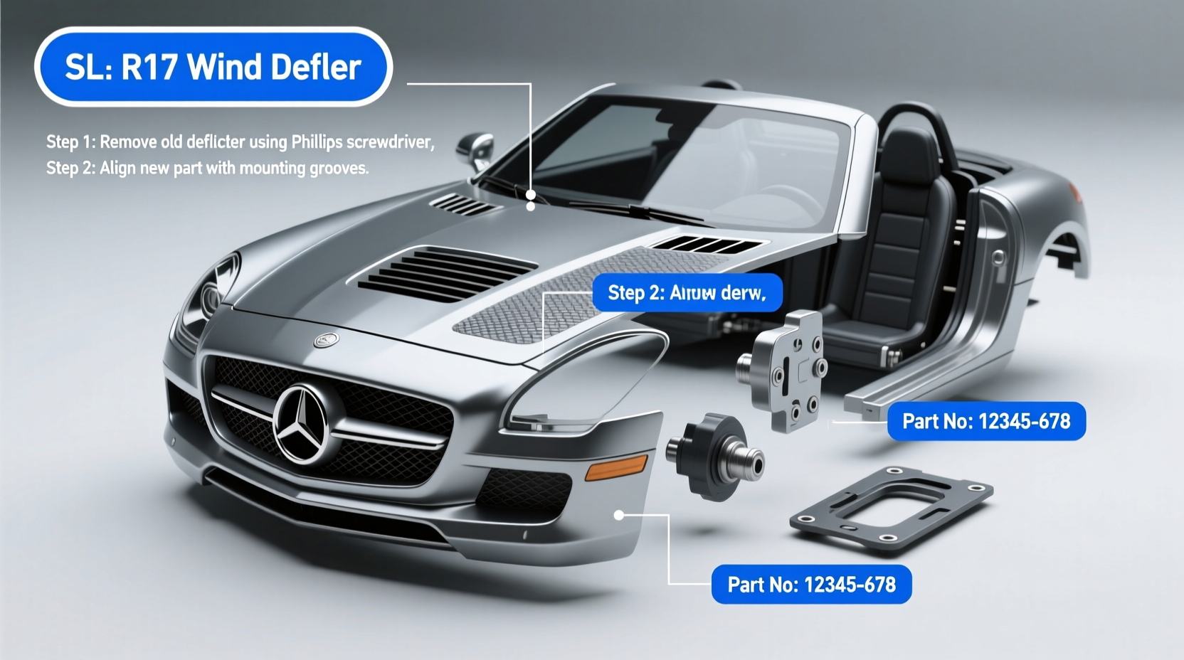 slk r171 wind deflector replacement
