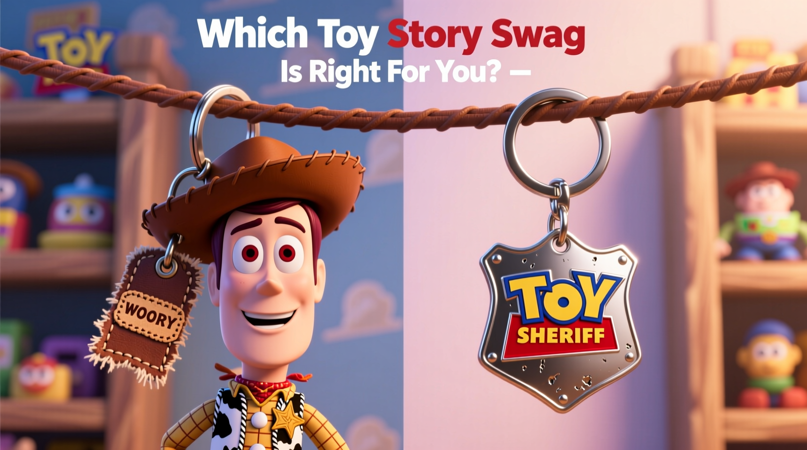woody keychain vs sheriff badge keychain which toy story swag is right for you