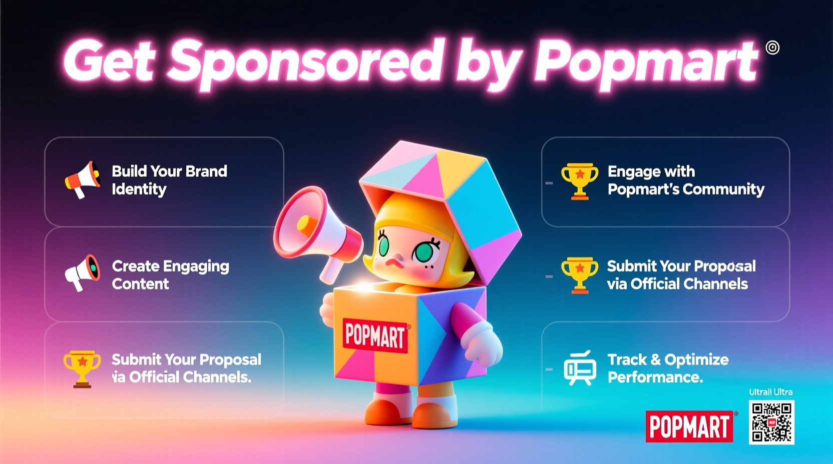 how to get sponsored by popmart