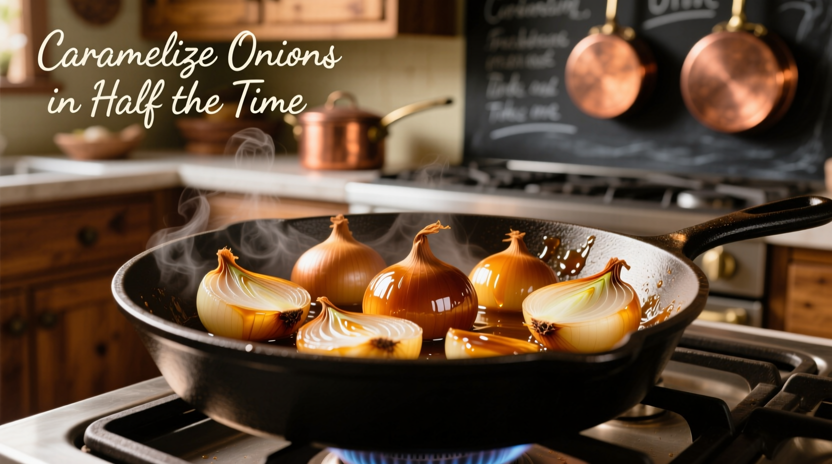 caramelize onions in half the time