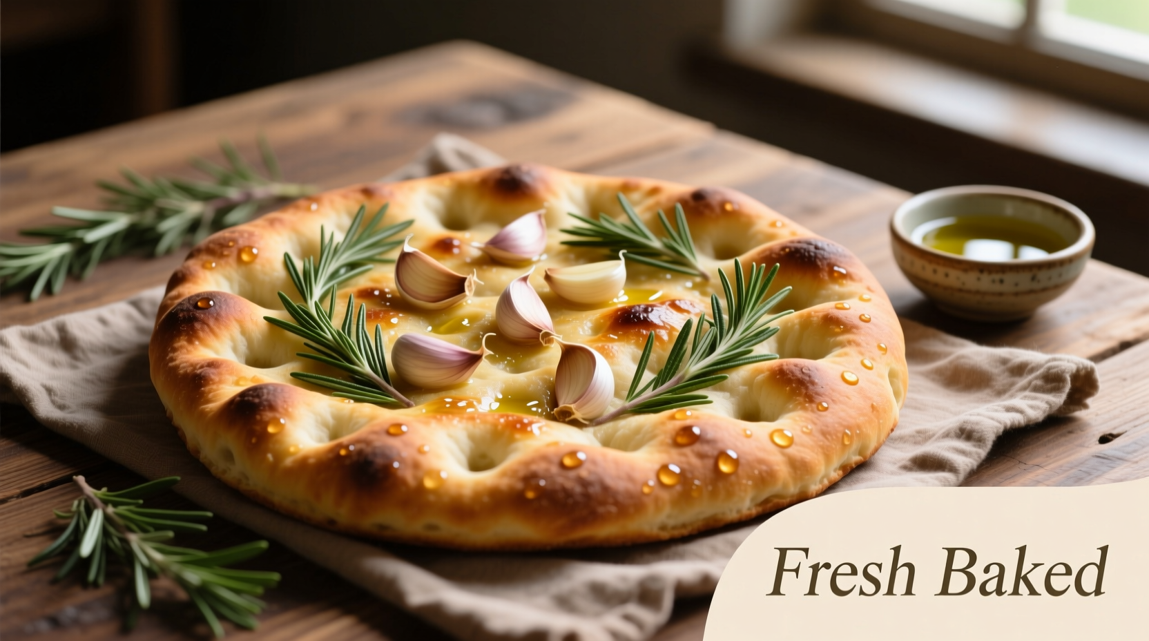 garlic and rosemary focaccia bread