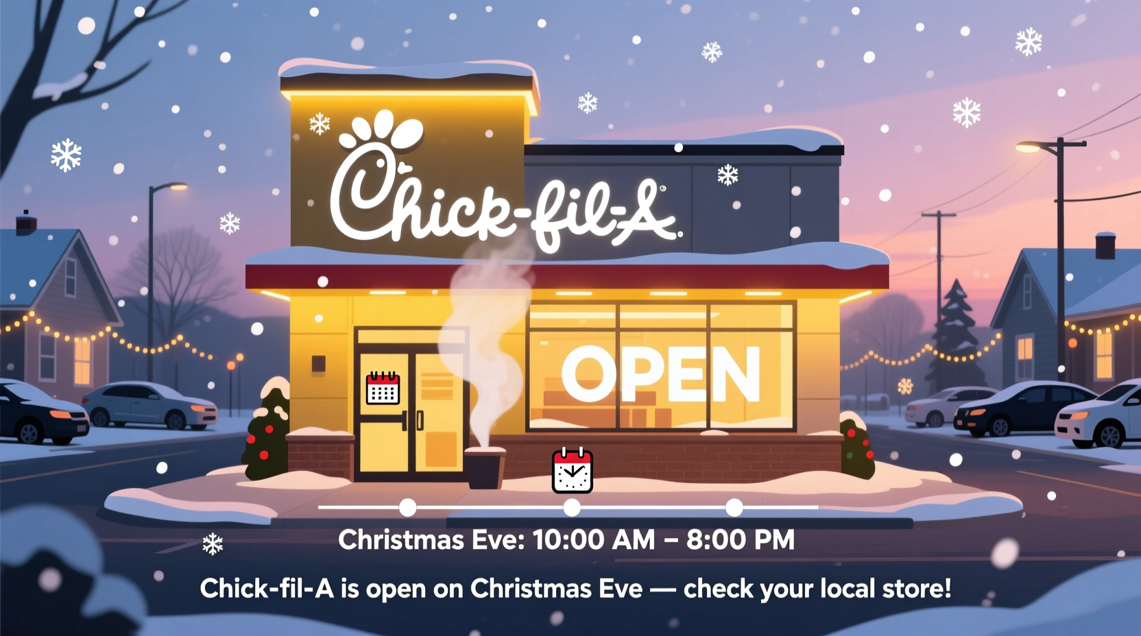 is chickfila open on christmas eve