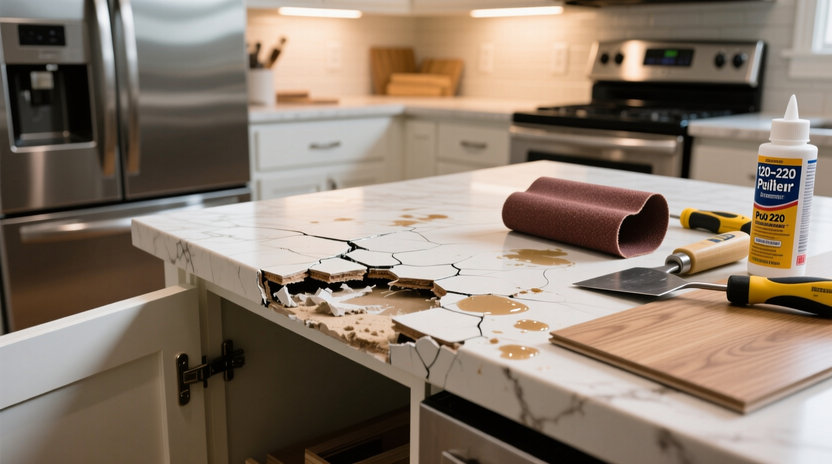 how to repair laminate countertops