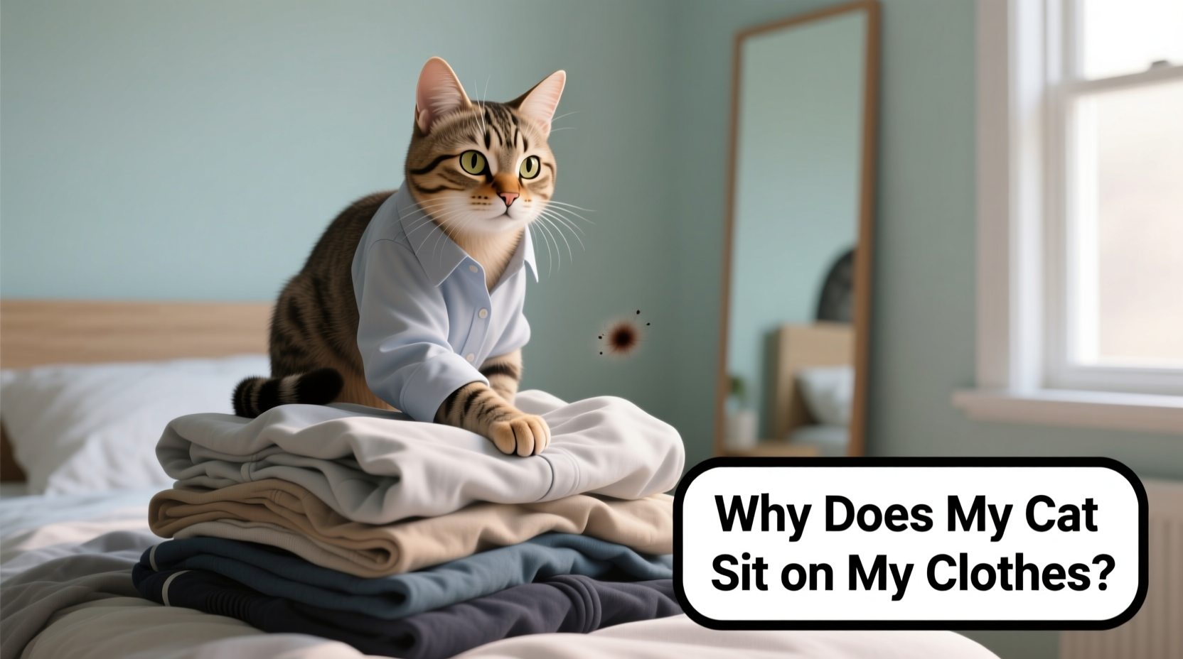 why does my cat sit on my clothes understanding the behavior