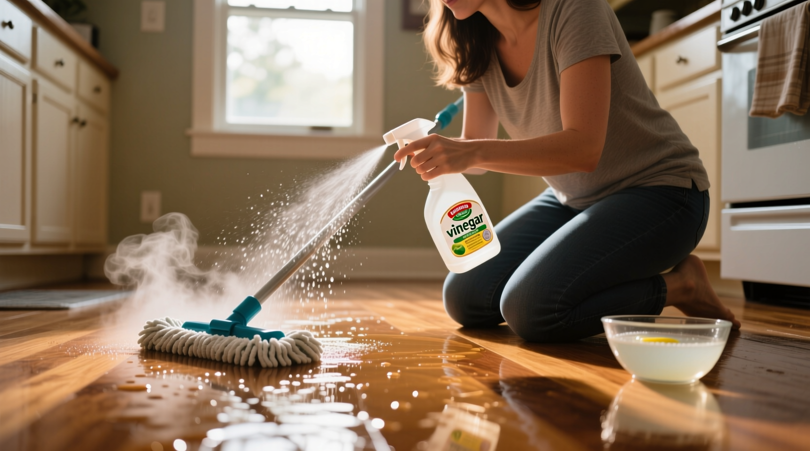 how to clean floors with vinegar