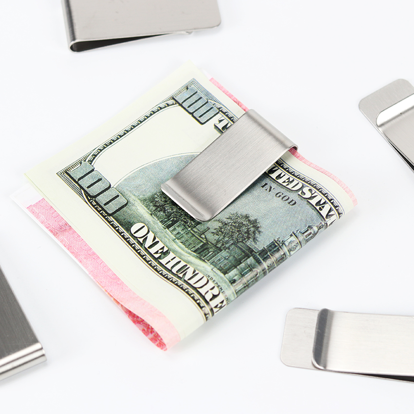 定制徽标金属不锈钢钱夹结婚礼物 - buy custom logo metal money