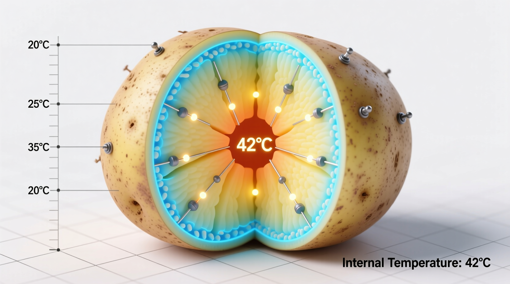internal temp of potato