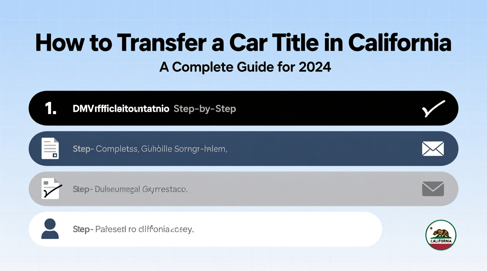 how do you transfer title of a car in california