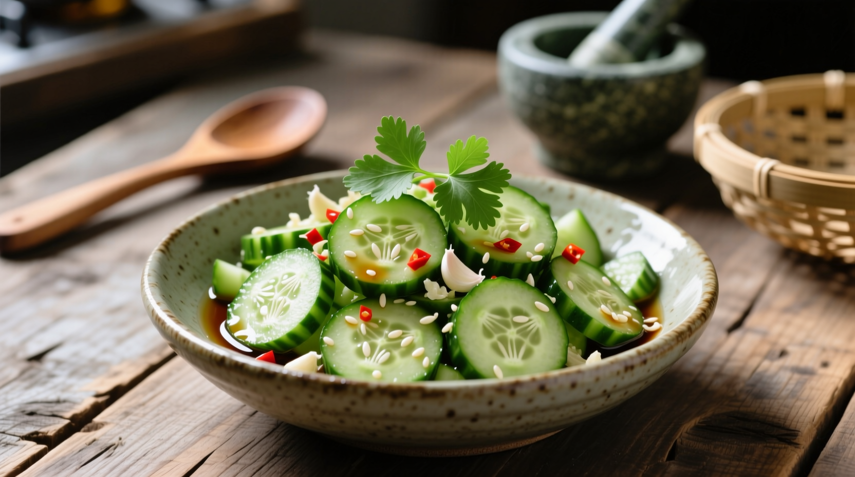 smashed cucumber salad