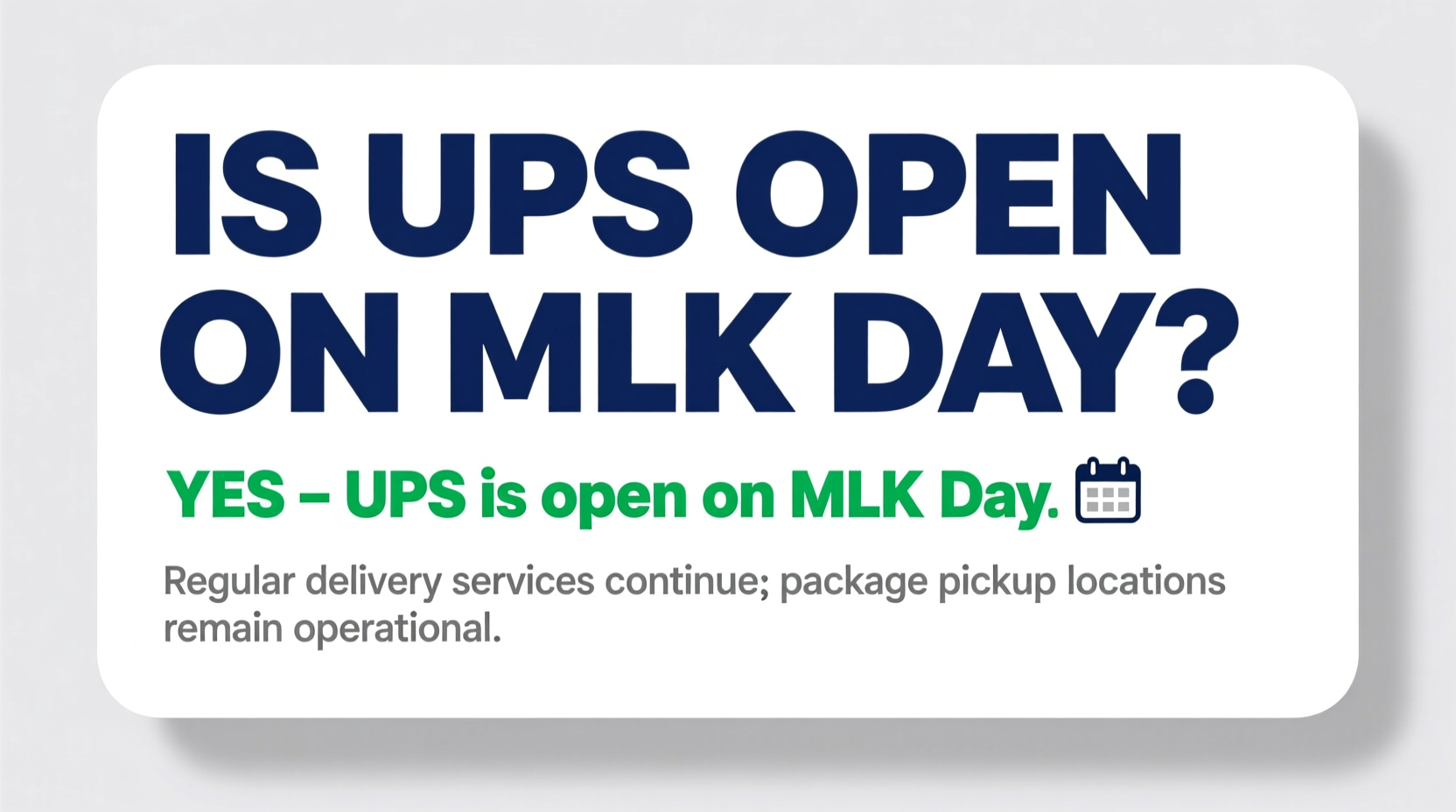 is ups open on mlk