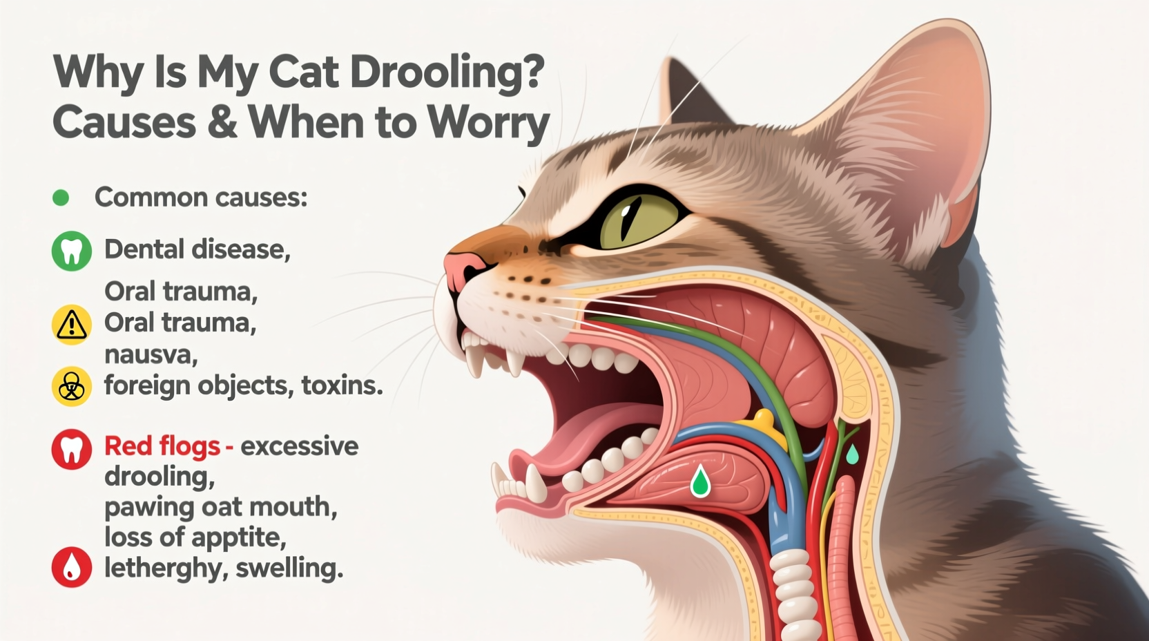 why is my cat drooling causes and when to worry