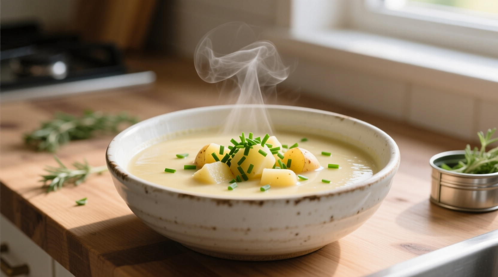 vegetarian potato soup recipe creamy simple 30 minutes