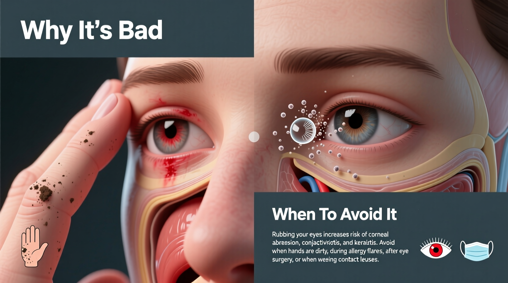 why is rubbing your eyes bad risks when to avoid it